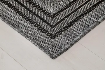 Madrid Frame Matta 80x150 cm Flatvävd - Antracit - Products - Textil & mattor - Matta - Flatvävd matta