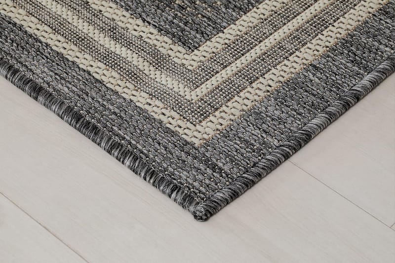 Madrid Frame Matta 80x340 cm Flatvävd - Grå - Products - Textil & mattor - Matta - Flatvävd matta