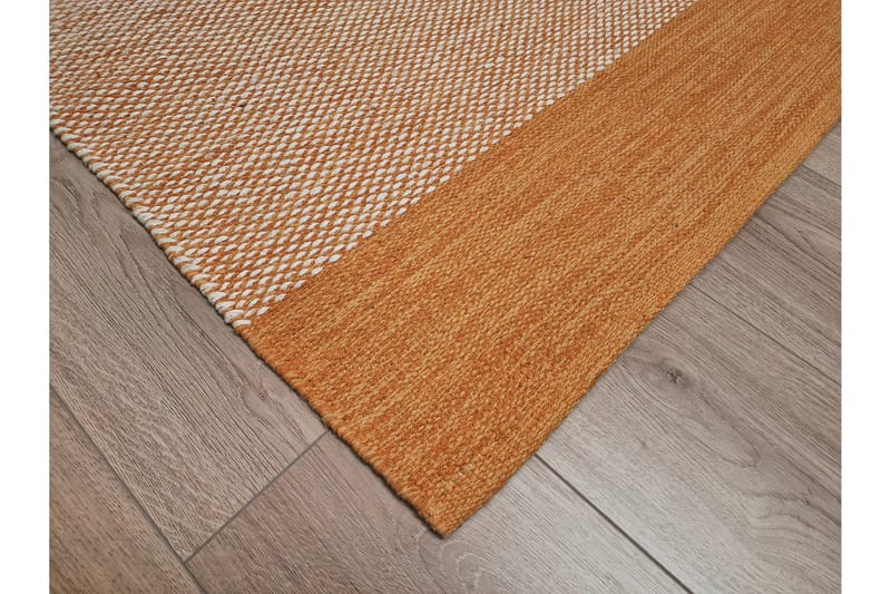 Alva Bomullsmatta 75x340 cm Oval - Orange - Products - Textil & mattor - Matta - Modern matta - Bomullsmatta