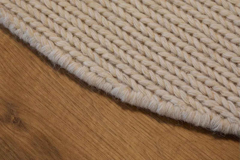 Dalarö Ullmatta 200 cm Rund - Vit - Products - Textil & mattor - Matta - Modern matta - Ullmatta