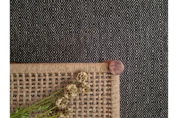 Gåsöga Ullmatta 160x230 cm Rektangulär - Svart/Vit - Products - Textil & mattor - Matta - Modern matta - Ullmatta