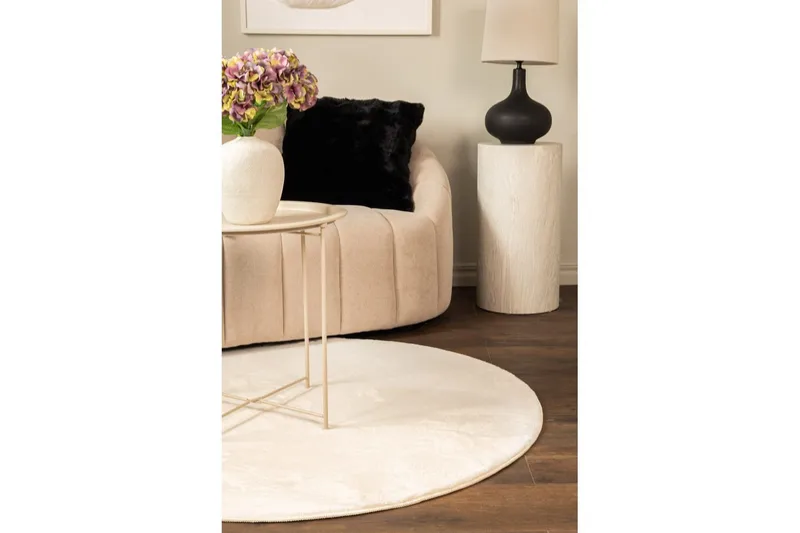 Relax Ryamatta Rund 120 cm - Beige - Products - Textil & mattor - Matta - Modern matta - Ryamatta