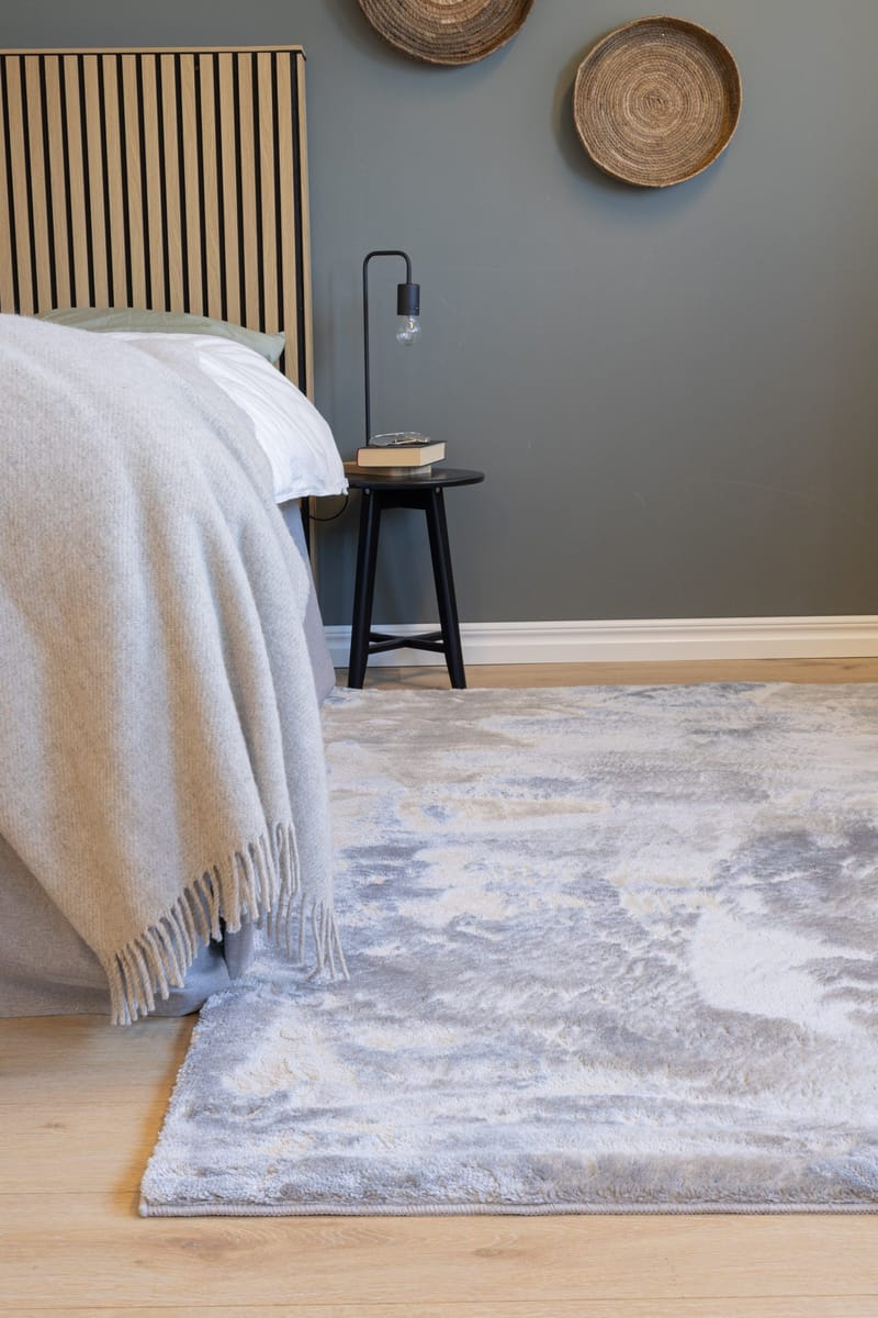 Cozy Ryamatta 110x160 cm Rektangulär - Silver - Products - Textil & mattor - Matta - Modern matta - Ryamatta