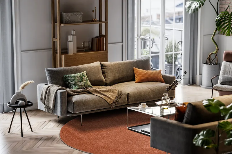 Sheraton Ryamatta Rund 160 cm - Terracotta - Products - Textil & mattor - Matta - Modern matta - Ryamatta