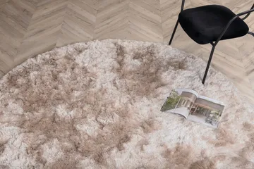 Shiva Ryamatta Rund 200 cm - Champagne - Products - Textil & mattor - Matta - Modern matta - Ryamatta