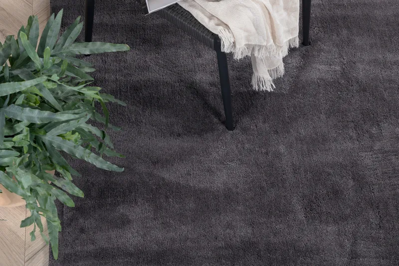 Undra Viskos-look Matta 200x300 - Mörkgrå - Products - Textil & mattor - Matta - Modern matta - Viskosmatta & konstsilkesmatta