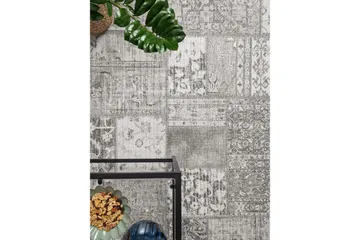 Patchwork Wiltonmatta 80x300 cm Rektangulär - Silver - Products - Textil & mattor - Matta - Modern matta - Wiltonmatta