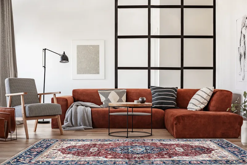 Tarfaya Friezematta 160x230 cm - Röd - Products - Textil & mattor - Matta - Modern matta - Wiltonmatta