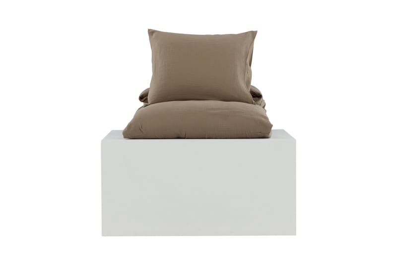 Mila Bäddset 2-Dels 150x200/50x60 cm - Brun - Products - Textil & mattor - Sängkläder - Bäddset & påslakanset - Påslakanset dubbelsäng