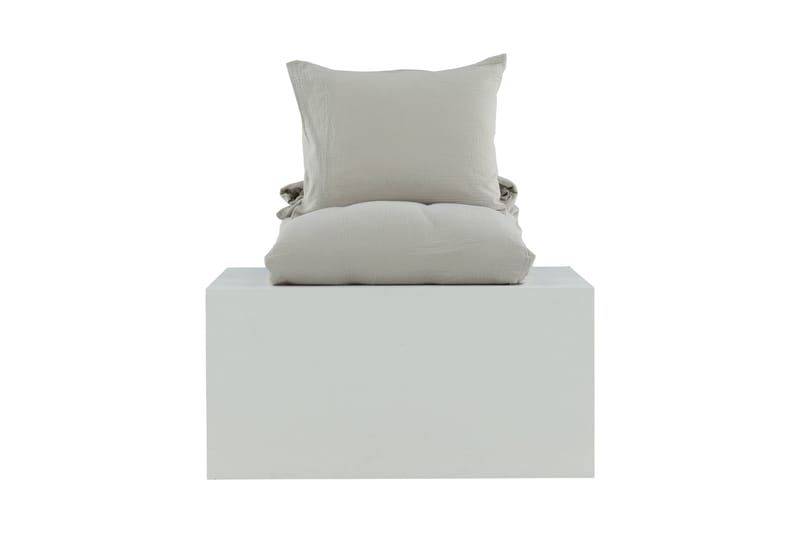 Mila Bäddset 2-Dels 150x200/50x60 cm - Ljusgrå - Products - Textil & mattor - Sängkläder - Bäddset & påslakanset - Påslakanset dubbelsäng