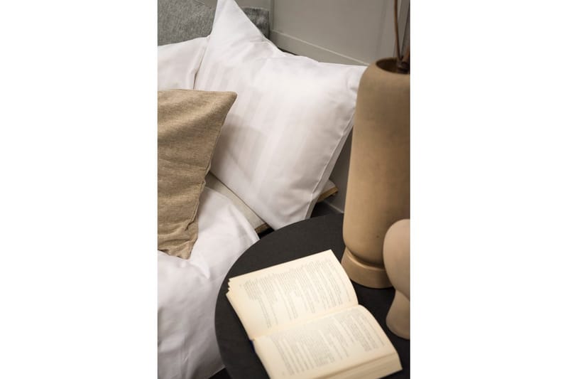 Påslakanset Dubbelsäng 3-Dels Satin - Vit - Products - Textil & mattor - Sängkläder - Bäddset & påslakanset - Påslakanset dubbelsäng