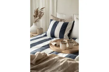 Påslakanset Enkelsäng 2-Dels Block stripe - Marinblå - Products - Textil & mattor - Sängkläder - Bäddset & påslakanset - Påslakanset dubbelsäng