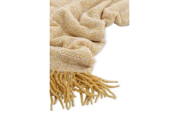 Toby Pläd 130x170 cm - Gul/Vit - Products - Textil & mattor - Filt & pläd