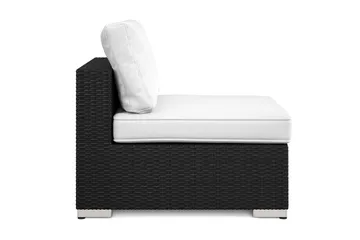 Bahamas Mittmodul utomhus i konstrotting med Ljus vattenavisande dyna - Svart / Vit - Products - Utemöbler & utemiljö - Övrigt utemöbler - Moduler utesoffa - Mittmodul utesoffa