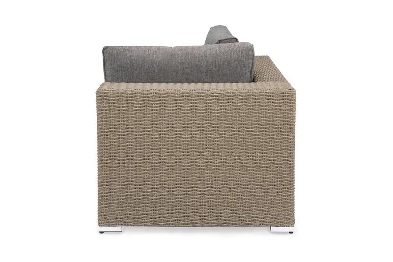 Marcus Hörnmodul utomhus med Dyna i konstrotting - Grå / Grå dynor - Products - Utemöbler & utemiljö - Övrigt utemöbler - Moduler utesoffa - Hörnmodul utesoffa