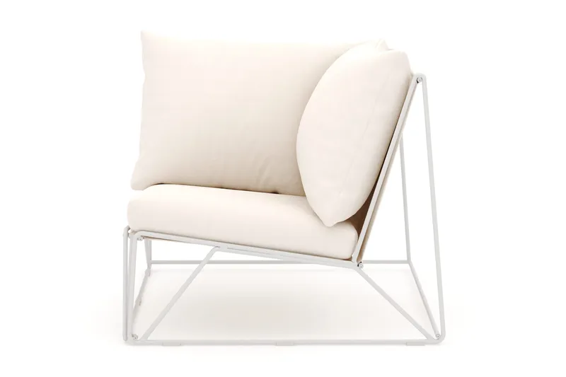 Usteryd hörnmodul utomhus i järn med vattenavisande dyna i beige - Beige - Products - Utemöbler & utemiljö - Övrigt utemöbler - Moduler utesoffa