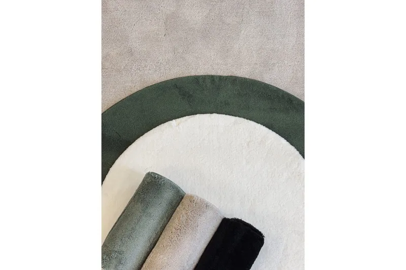 Tvättbar Matta Soft Rund - 160x160 cm, Melerad Linne - Products - Utemöbler & utemiljö - Balkong & altan - Balkonggolv - Plastmatta balkong