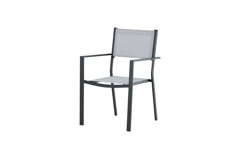 Copacabana Karmstol Utomhus Stapelbar, Svart/Grå