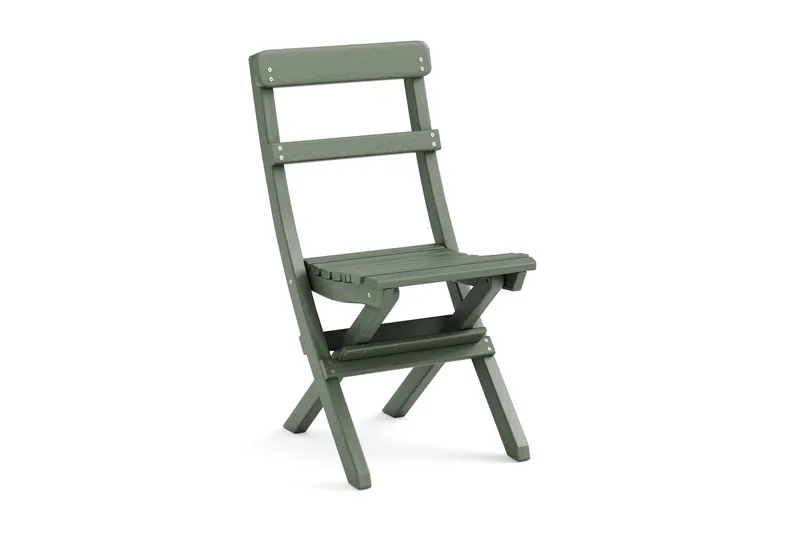 Landet Klappstol - Hopfällbar stol utomhus i akacia trä, Grön