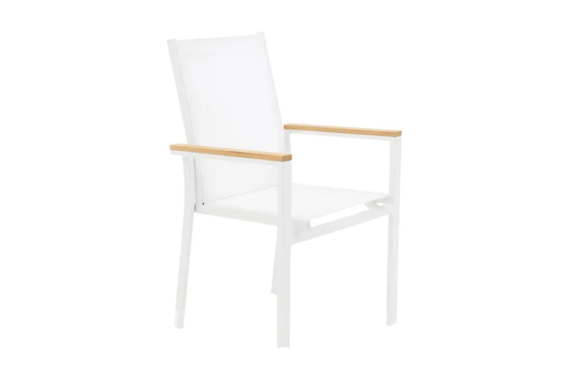 Texas Karmstol Utomhus Stapelbar, Vit/Brun