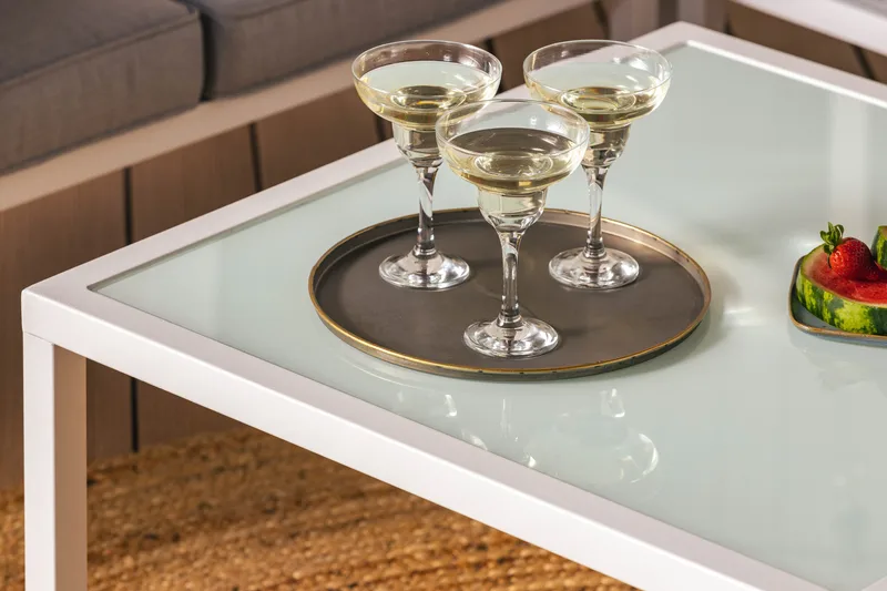 Ariany Hörnsoffa - Vit / Grå dynor - Products - Utemöbler & utemiljö - Loungemöbler - Loungesoffor