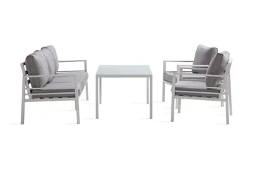 Ariany Soffgrupp - Vit / Gråa dynor - Products - Utemöbler & utemiljö - Loungemöbler - Loungeset & loungegrupp