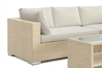 Bahamas L-formad utesoffa vänster, 6-sits med bord och hylla - Beige - Products - Utemöbler & utemiljö - Loungemöbler - Loungeset & loungegrupp