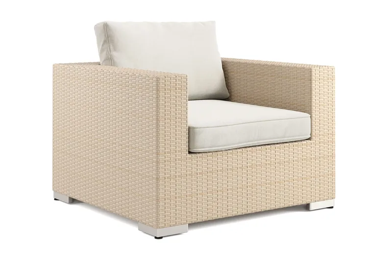 Bahamas Loungefåtölj utomhus i konstrotting, Beige
