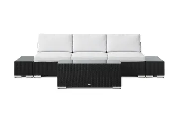 Bahamas utesoffa 3-sits med bord - Svart - Products - Utemöbler & utemiljö - Loungemöbler - Loungeset & loungegrupp