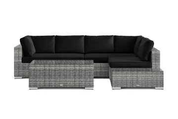 Bahamas utesoffa 5-sits vändbar schäslong med avslut och bord - Grå - Products - Utemöbler & utemiljö - Loungemöbler - Loungeset & loungegrupp
