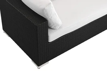 Bahamas utesoffa 5-sits vändbar schäslong med avslut och bord med hylla - Svart - Products - Utemöbler & utemiljö - Loungemöbler - Loungeset & loungegrupp