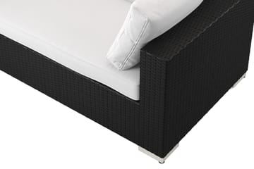 Bahamas utomhus L-soffa höger 7-sits med fåtölj och bord med hylla - Svart - Products - Utemöbler & utemiljö - Loungemöbler - Loungeset & loungegrupp