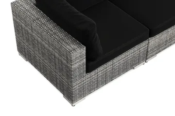 Bahamas utomhus soffgrupp 5-sits med två fåtöljer och bord med hylla - Grå - Products - Utemöbler & utemiljö - Loungemöbler - Loungeset & loungegrupp