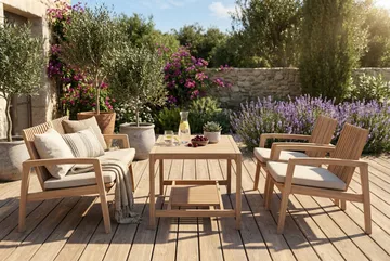 Elkest Loungegrupp Utomhus - Beige - Products - Utemöbler & utemiljö - Loungemöbler - Loungeset & loungegrupp