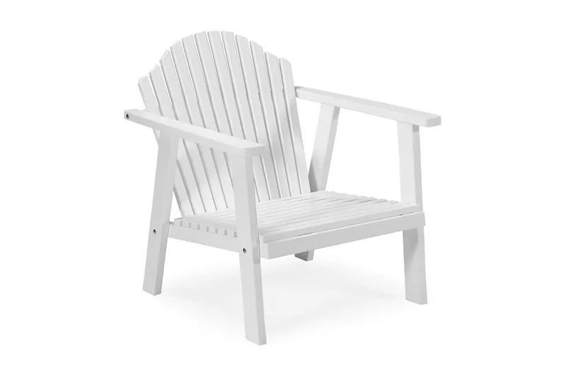 Hillerstorp BULLERÖ Utefåtölj LÅG RYGG VIT FURU - vitlaserad furu - Products - Utemöbler & utemiljö - Loungemöbler - Loungestol utomhus