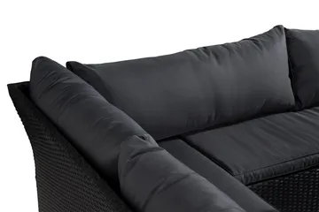 James Light Soffgrupp och Loungegrupp Utomhus 5-sits i konstrotting för trädgård och uteplats - Svart / Svarta dynor - Products - Utemöbler & utemiljö - Loungemöbler - Loungeset & loungegrupp
