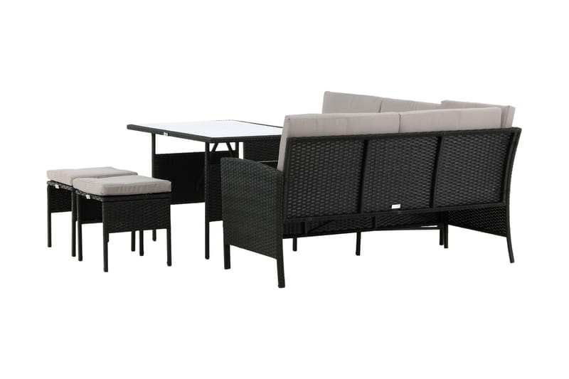 Knock Hörnsoffa Utomhus - Svart - Products - Utemöbler & utemiljö - Loungemöbler - Loungeset & loungegrupp