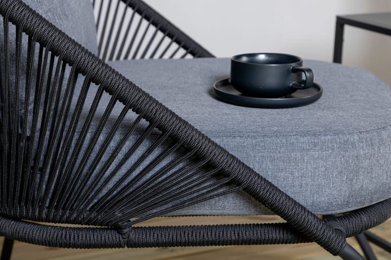 Lindos Utefåtölj Svart - Venture Home - Products - Utemöbler & utemiljö - Loungemöbler - Loungestol utomhus