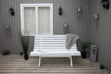 Norvald Trädgårdsbänk 140 cm - Vit - Products - Utemöbler & utemiljö - Loungemöbler - Loungesoffor