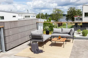 Penh Hörnsoffa Utomhus - Svart/Natur - Products - Utemöbler & utemiljö - Loungemöbler - Loungeset & loungegrupp