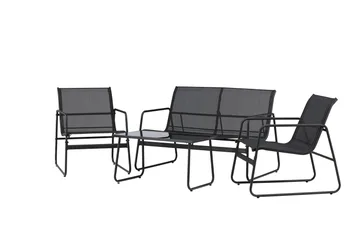 Scopello Soffgrupp Utomhus 4-sits - Svart - Products - Utemöbler & utemiljö - Loungemöbler - Loungeset & loungegrupp