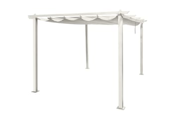 Porto Stor Pergola 4x3 m i aluminium med tak - Vit - Products - Utemöbler & utemiljö - Solskydd - Pergola