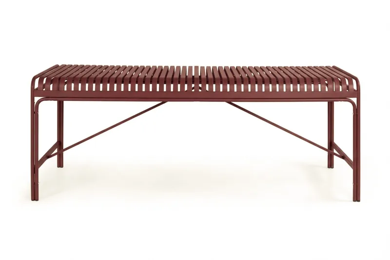 Jarva Rektangulärt Matbord Utomhus 90x200 cm i Metall, Röd