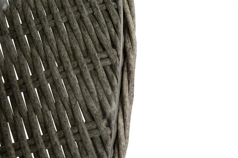 Marcus Stort Runt Matbord Utomhus 140 cm – Utebord i konstrotting med glasskiva för Uteplats och Trädgård - Grå - Products - Utemöbler & utemiljö - Utebord & trädgårdsbord - Matbord utomhus