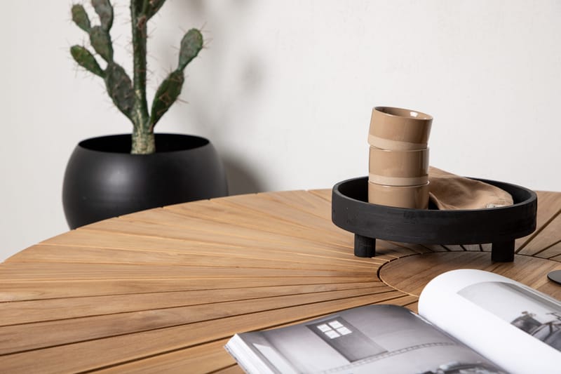 Mexico Matbord Utomhus Rund 140 cm Brun/Svart - Venture Home - Products - Utemöbler & utemiljö - Utebord & trädgårdsbord - Matbord utomhus