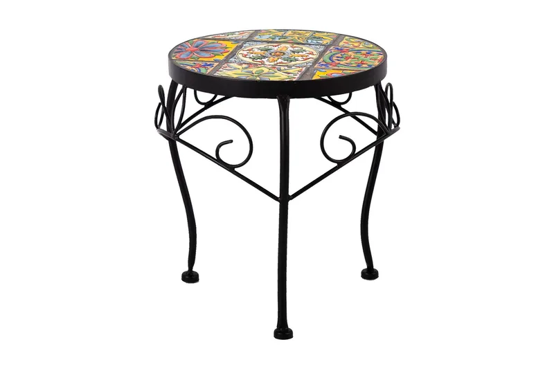 Morocco Blompiedestal, Svart/Grå