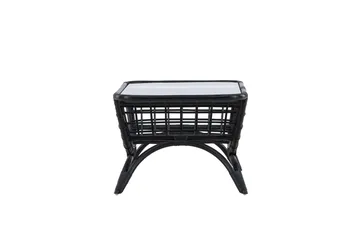Moana Soffbord och Matbord Utomhus 95,5 cm Glas Rotting - Svart - Products - Utemöbler & utemiljö - Utebord & trädgårdsbord - Loungebord & soffbord utomhus