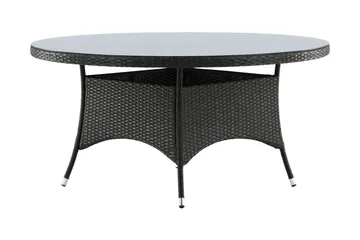 Volta Matbord Utomhus Rund Ø150 cm Svart - Venture Home - Products - Utemöbler & utemiljö - Utebord & trädgårdsbord - Matbord utomhus