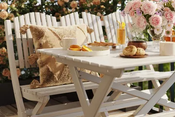 Delpino Matgrupp Utomhus 125 cm - Vit - Products - Utemöbler & utemiljö - Utegrupp - Matgrupp utomhus