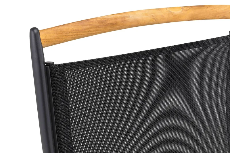 Las Vegas Matgrupp Utomhus 152-210 + 4 Positionsstol Lyx - Svart/Teak - Products - Utemöbler & utemiljö - Utegrupp - Matgrupp utomhus